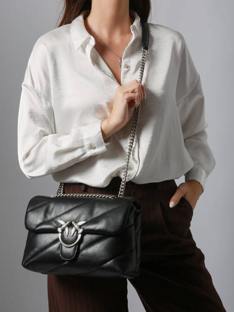 Cross Body Tas Love Bag Puff Leder Pinko Zwart love bag puff A0F2 ander zicht 1