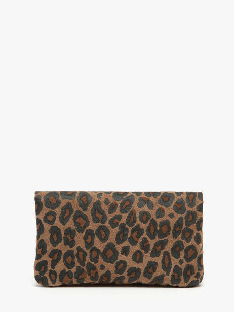 Portemonnee Leopard Leder Milano Bruin velvet leopardo VL23113 ander zicht 2