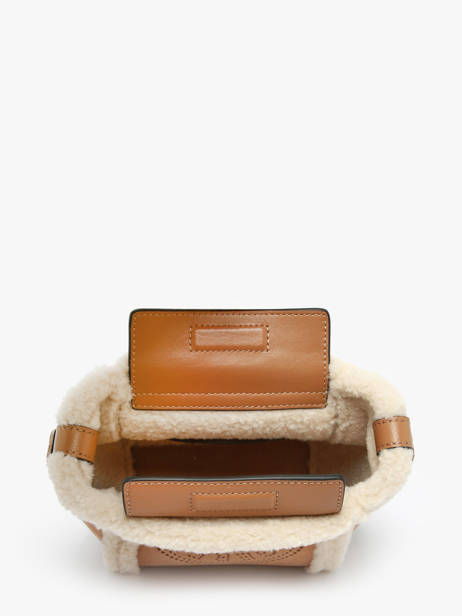 Cross Body Tas K Circle Shearling Leder Karl lagerfeld Bruin k circle A4W30068 ander zicht 3