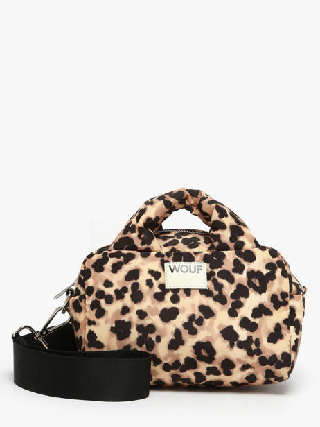 Cross Body Tas Feline Gerecycleerd Polyester Wouf Bruin feline BB250020