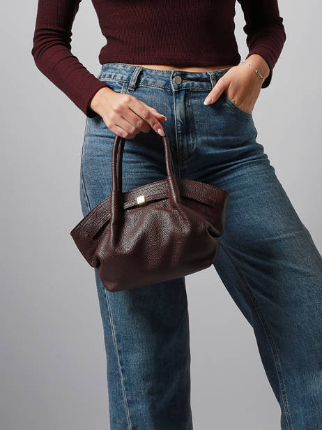 Handtassen Caviar Leder Milano Rood caviar CA25063 ander zicht 1