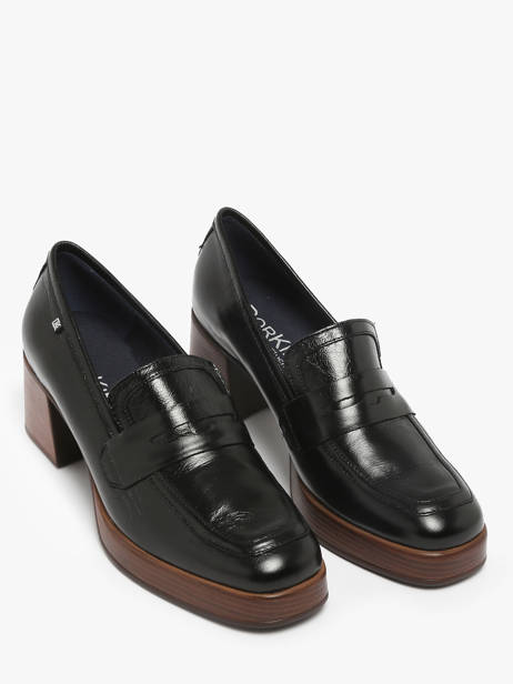 Mocassins Cristel Uit Leder Dorking Zwart women D9334 ander zicht 1