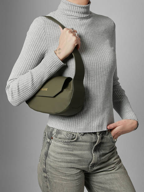 Schoudertas City Cluse Groen city CX042 ander zicht 1