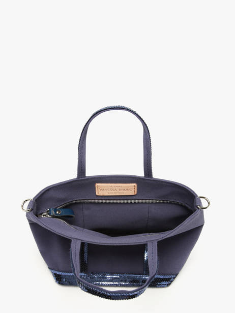 Cross Body Tas Baby Cabas Pailletten Vanessa bruno Violet cabas 1V40410 ander zicht 3