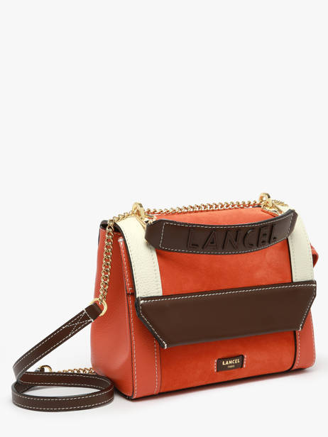 Cross Body Tas Ninon Color Block Leder Lancel Oranje ninon A13370 ander zicht 2