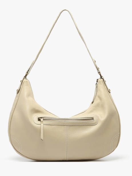 Schoudertas Seam Leder Basilic pepper Beige seam BSEA04 ander zicht 4