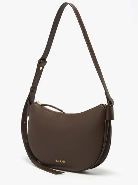 Cross Body Tas Vintage Leder Nat et nin Bruin vintage LUNE ander zicht 2