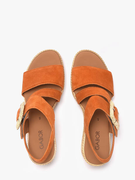 Sandalen Met Platformzool Uit Leder Gabor Oranje women 10 ander zicht 3