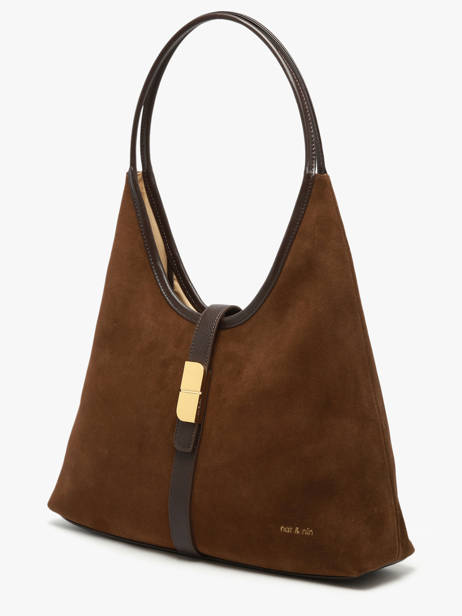 Schoudertas Vintage Leder Nat et nin Bruin vintage ROMEO ander zicht 2