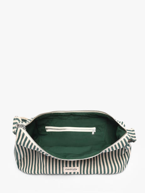 Cross Body Tas Spring Striped Katoen Rivedroite Groen spring striped MCHASTRI ander zicht 2