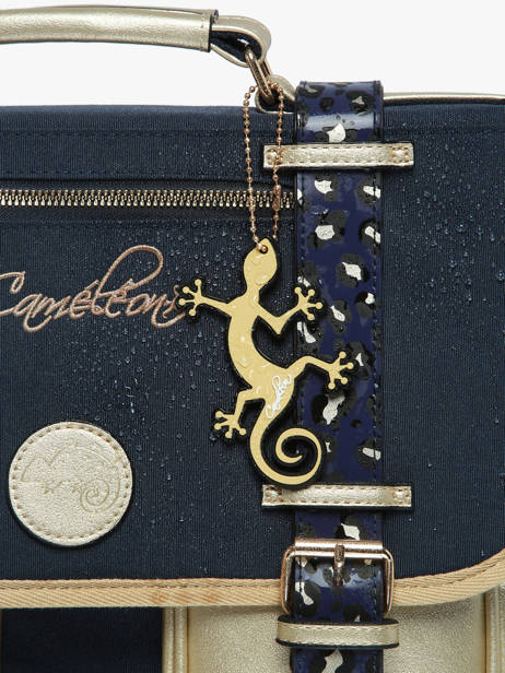 Boekentas Op Wieltjes 2 Compartimenten Cameleon Blauw vintage fantasy PBVGCR38 ander zicht 7