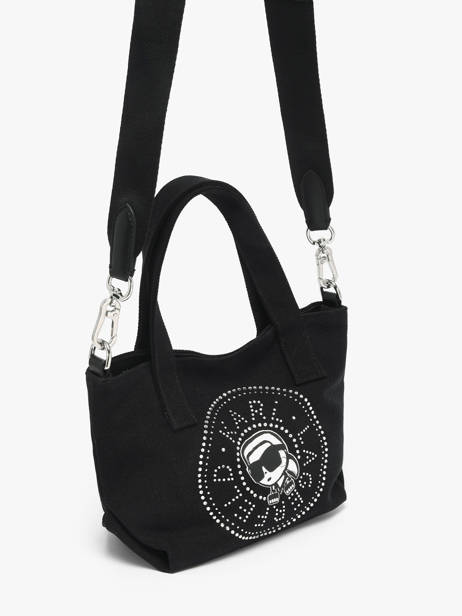 Cross Body Tas K Ikon Katoen Karl lagerfeld Zwart k ikon B2W50074 ander zicht 2