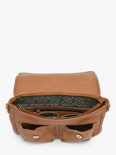 Cross Body Tas Zip Lulu castagnette Bruin zip ALENA ander zicht 2