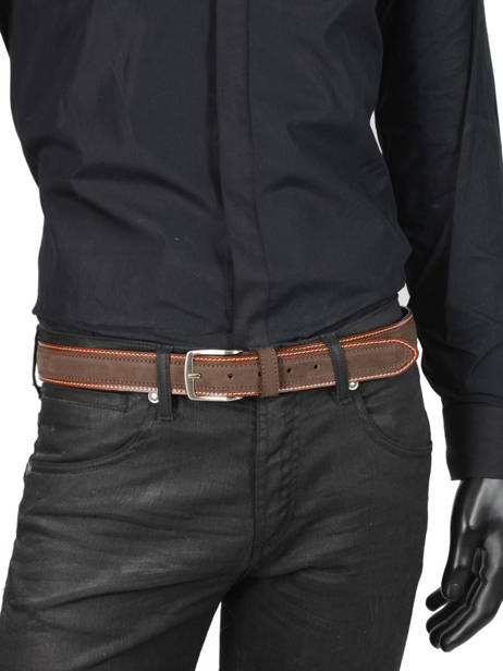 Verstelbare Herenriem Jean Petit prix cuir Bruin belt 3709-35 ander zicht 2