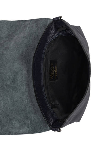 Cross Body Tas Caviar Leder Milano Blauw caviar CA21062 ander zicht 3